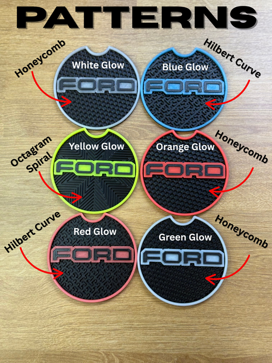 Custom Coaster Inserts - Designed to fit 2015-2025 Ford Vehicles