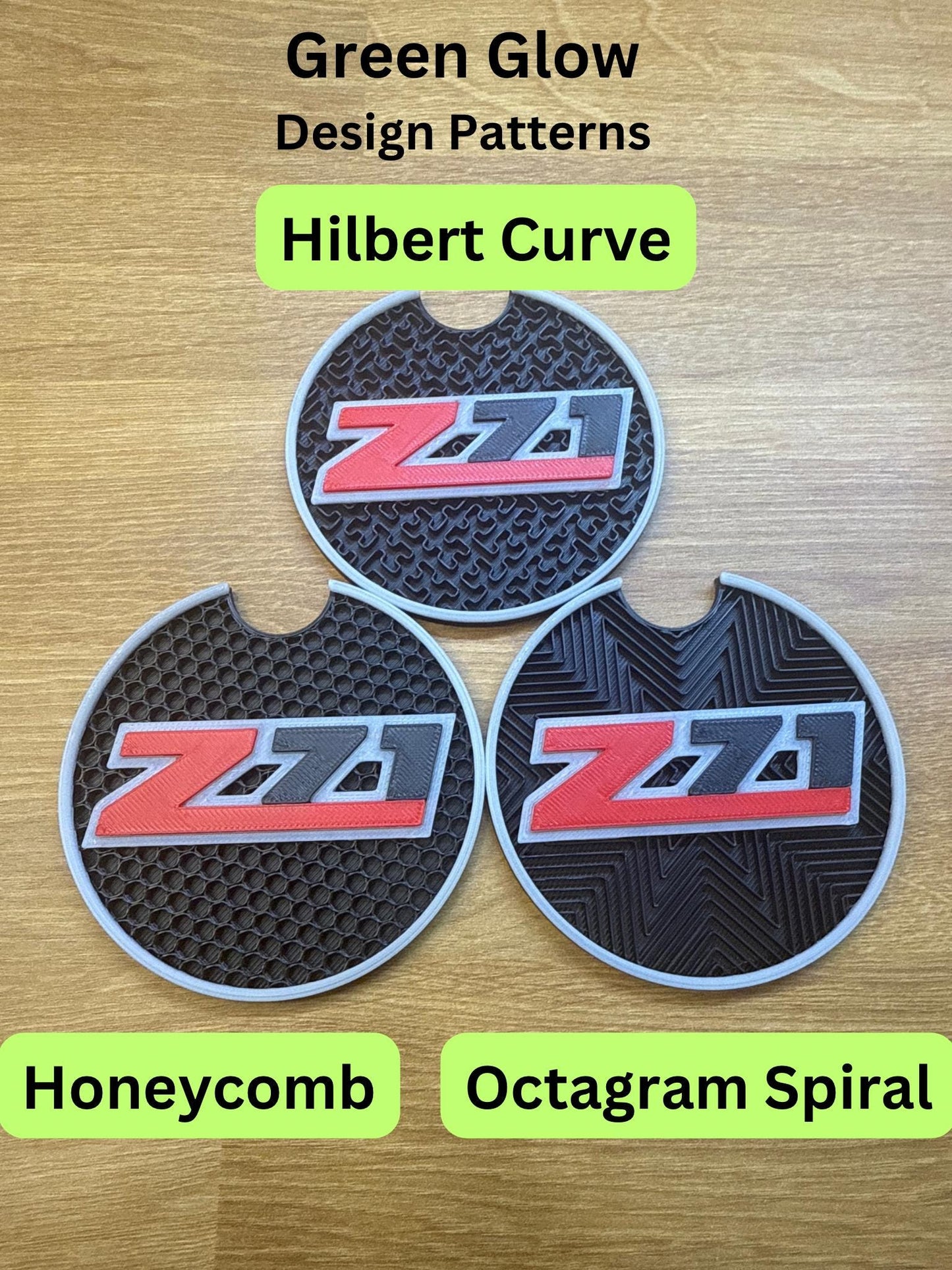 Glow in the Dark Coasters for Chevy Z71: Silverado, Tahoe, Suburban