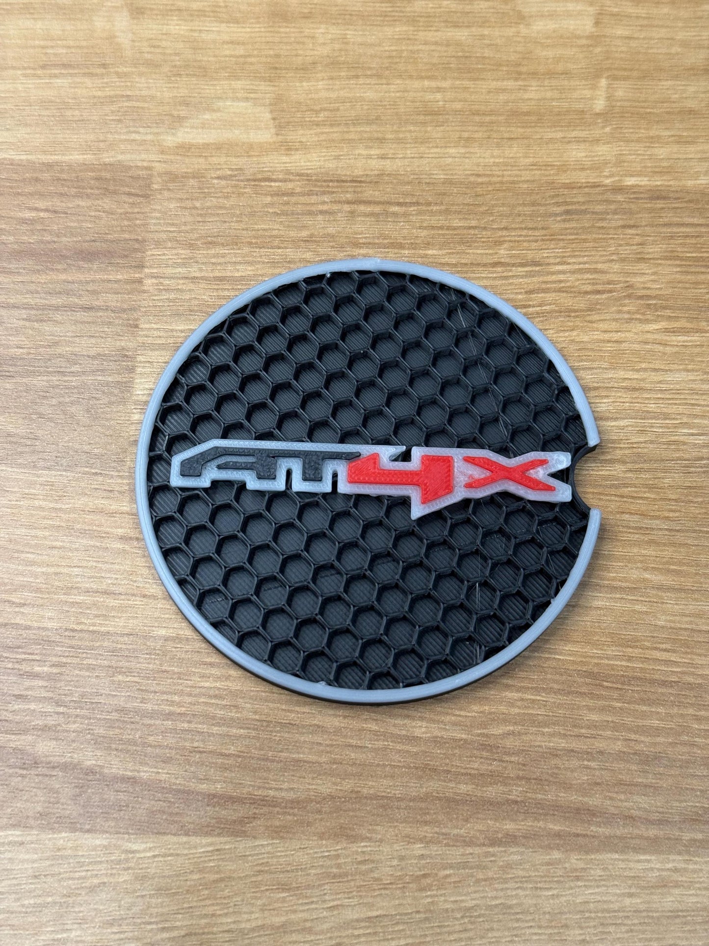 Glow-in-the-Dark Car Coasters for GMC AT4X – Spill-Collecting Design to Protect Your Vehicle. American Made!