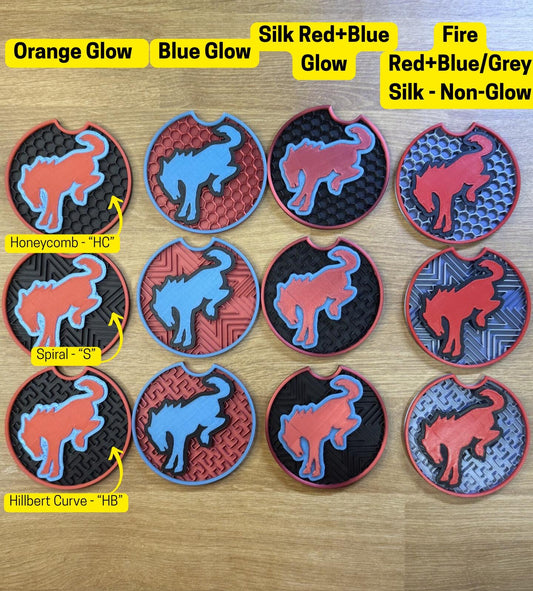 Ford Bronco Coasters (Set of 2): 2021+ Cup Holder Inserts, Glow-in-the-Dark
