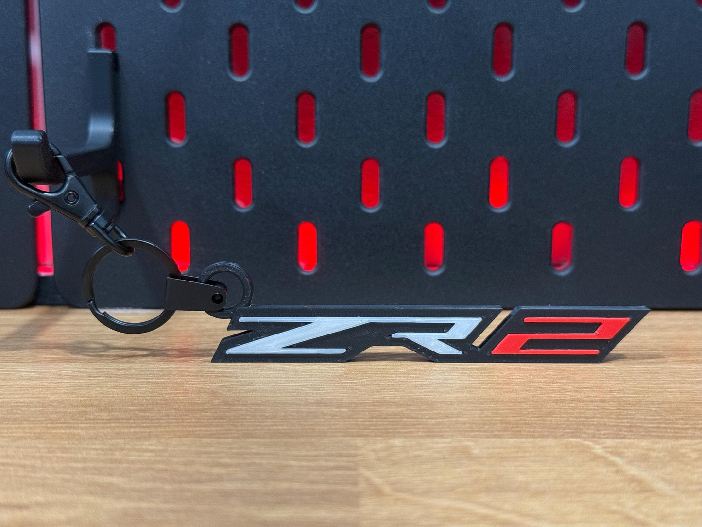 Chevrolet ZR2 Logo Keychain (Set of 2) - Glow in the Dark Car Accessories