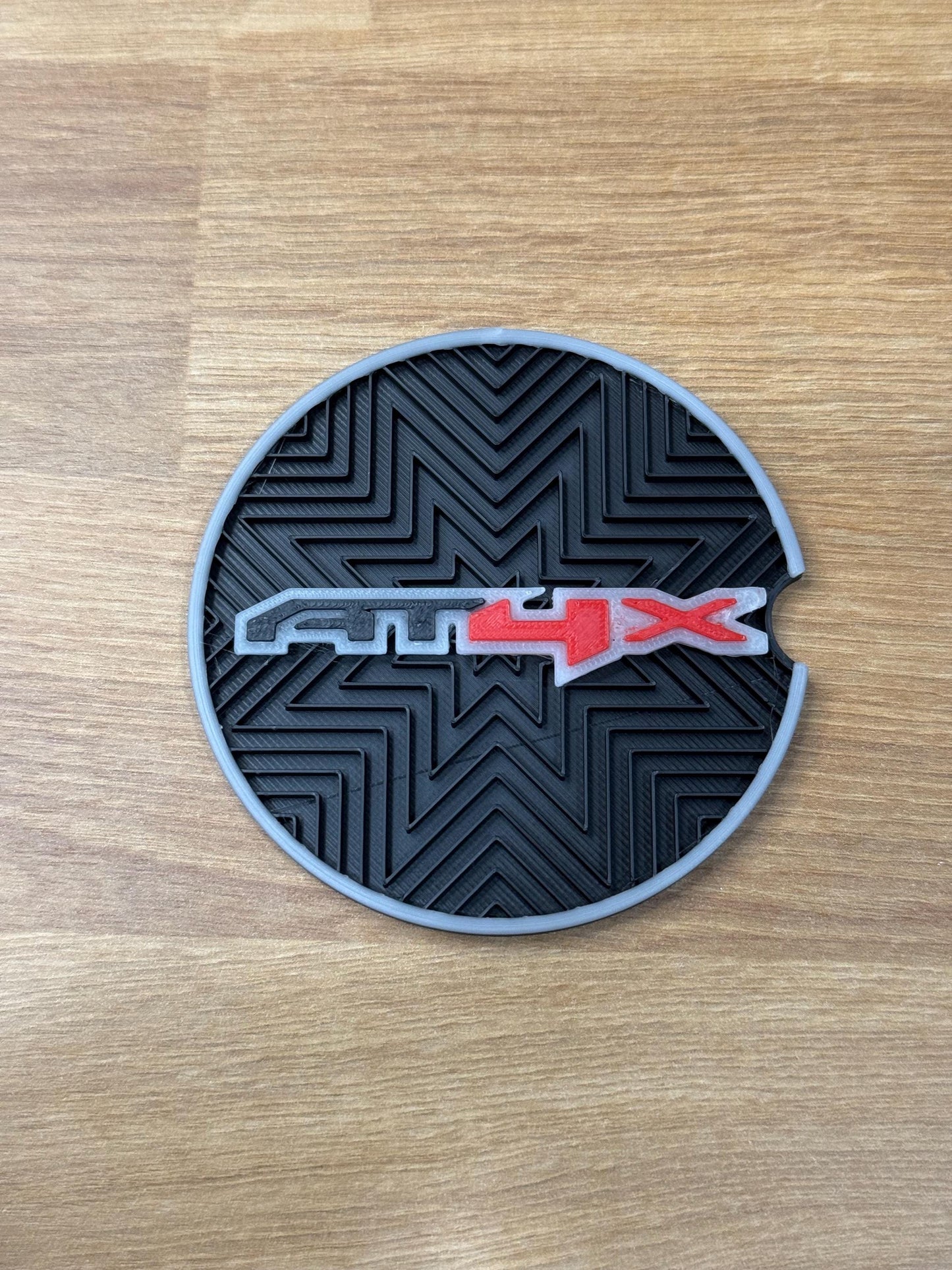 Glow-in-the-Dark Car Coasters for GMC AT4X – Spill-Collecting Design to Protect Your Vehicle. American Made!