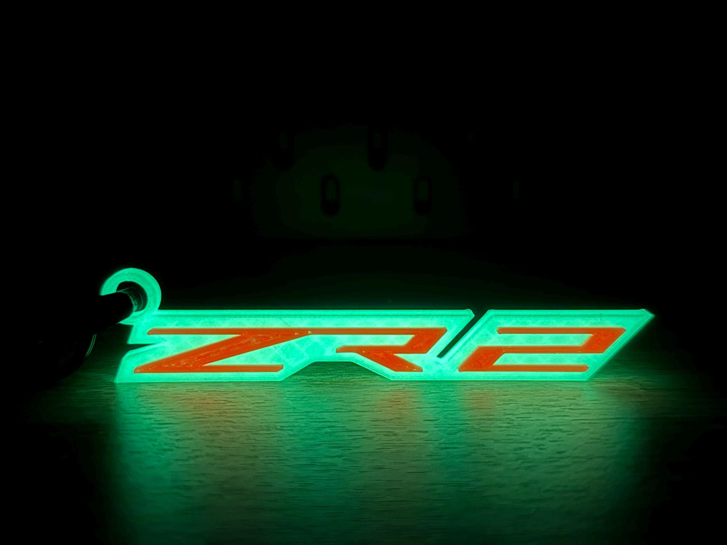 Chevrolet ZR2 Logo Keychain (Set of 2) - Glow in the Dark Car Accessories