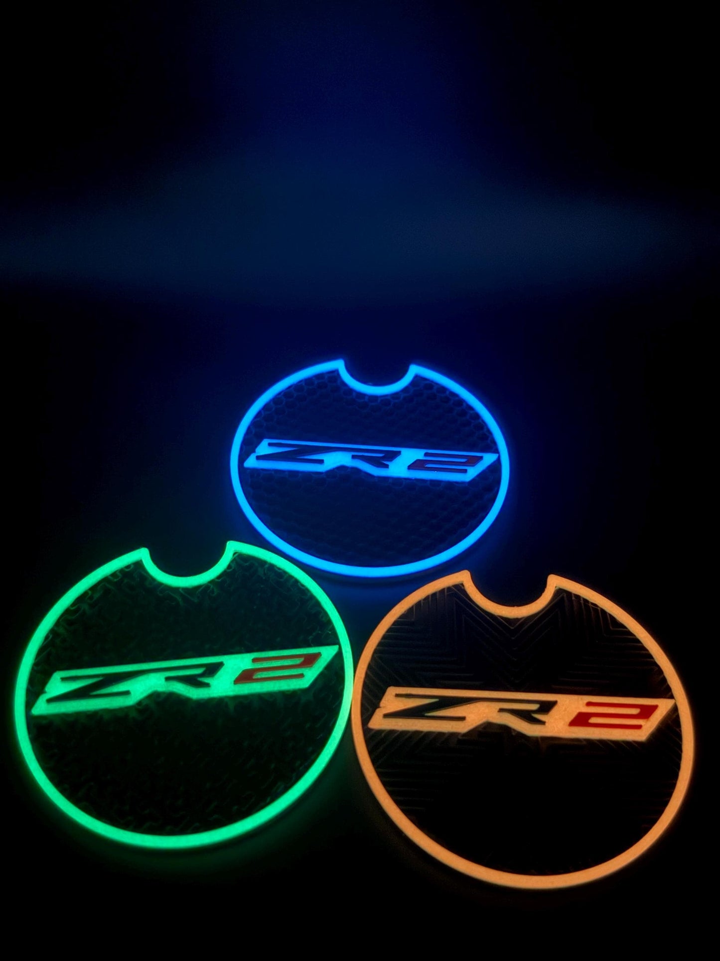ZR2 Truck Coasters (Set of 2): Glow-in-the-Dark Chevy Silverado/Colorado Accessories