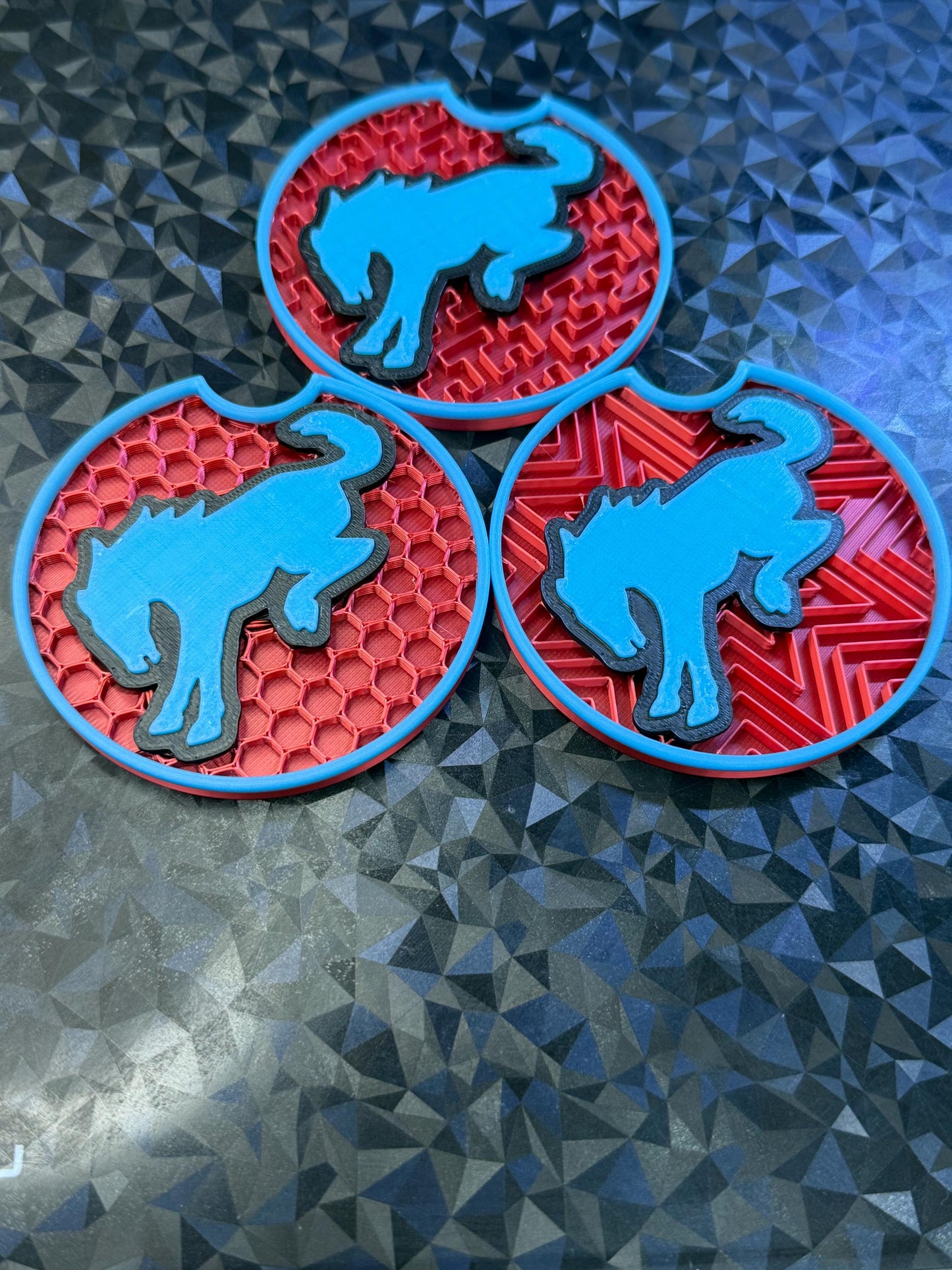 Ford Bronco Coasters (Set of 2): 2021+ Cup Holder Inserts, Glow-in-the-Dark