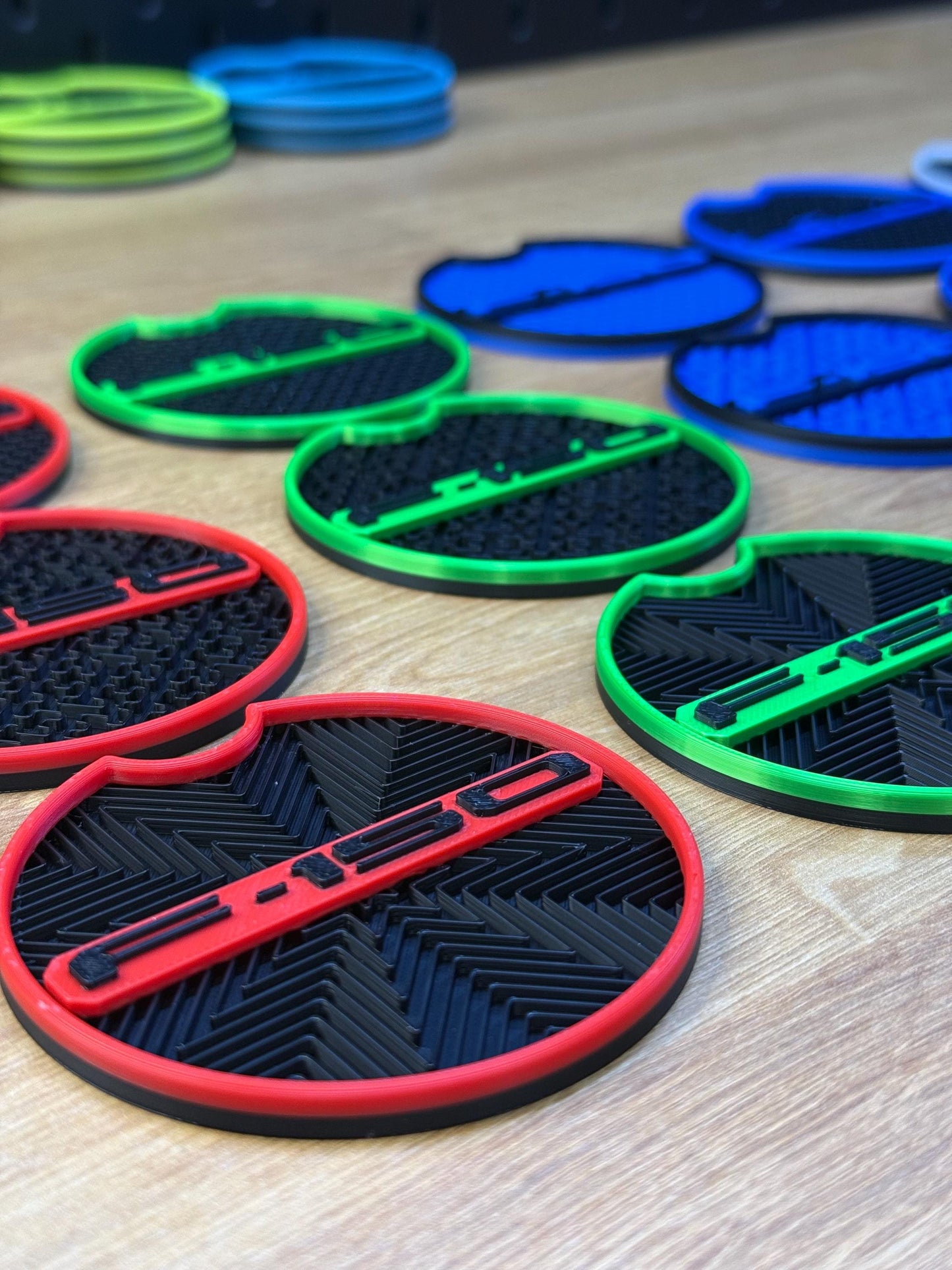 Custom Coaster Inserts - Designed to fit all F-150s - Model Years 2015-2025 - Glow or Non-Glow, Custom Colors, Set of 2