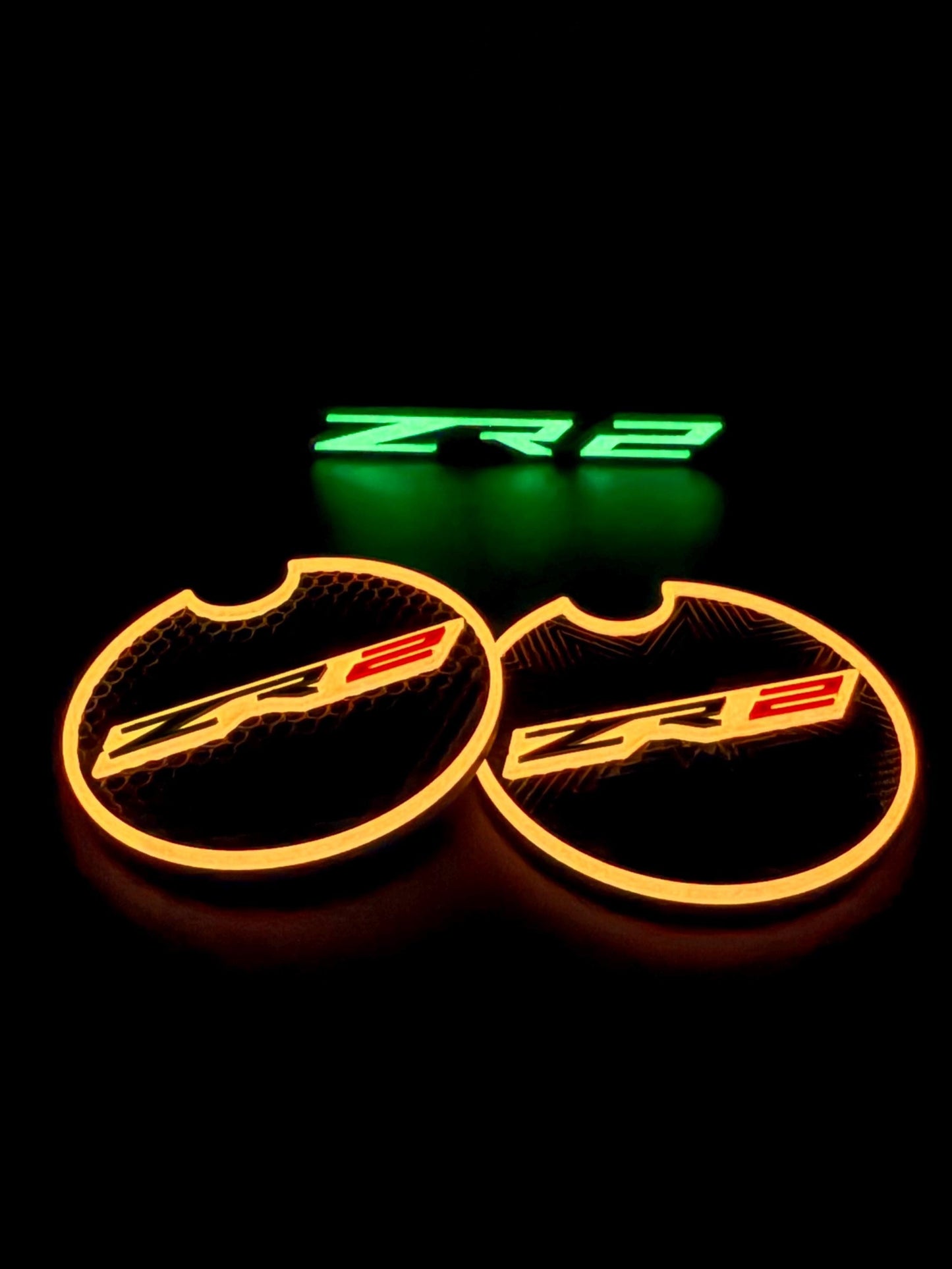 ZR2 Truck Coasters (Set of 2): Glow-in-the-Dark Chevy Silverado/Colorado Accessories