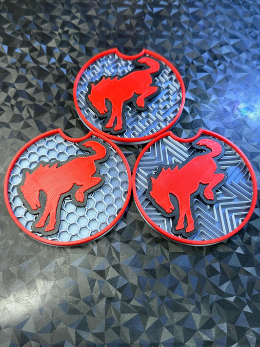 Ford Bronco Coasters (Set of 2): 2021+ Cup Holder Inserts, Glow-in-the-Dark