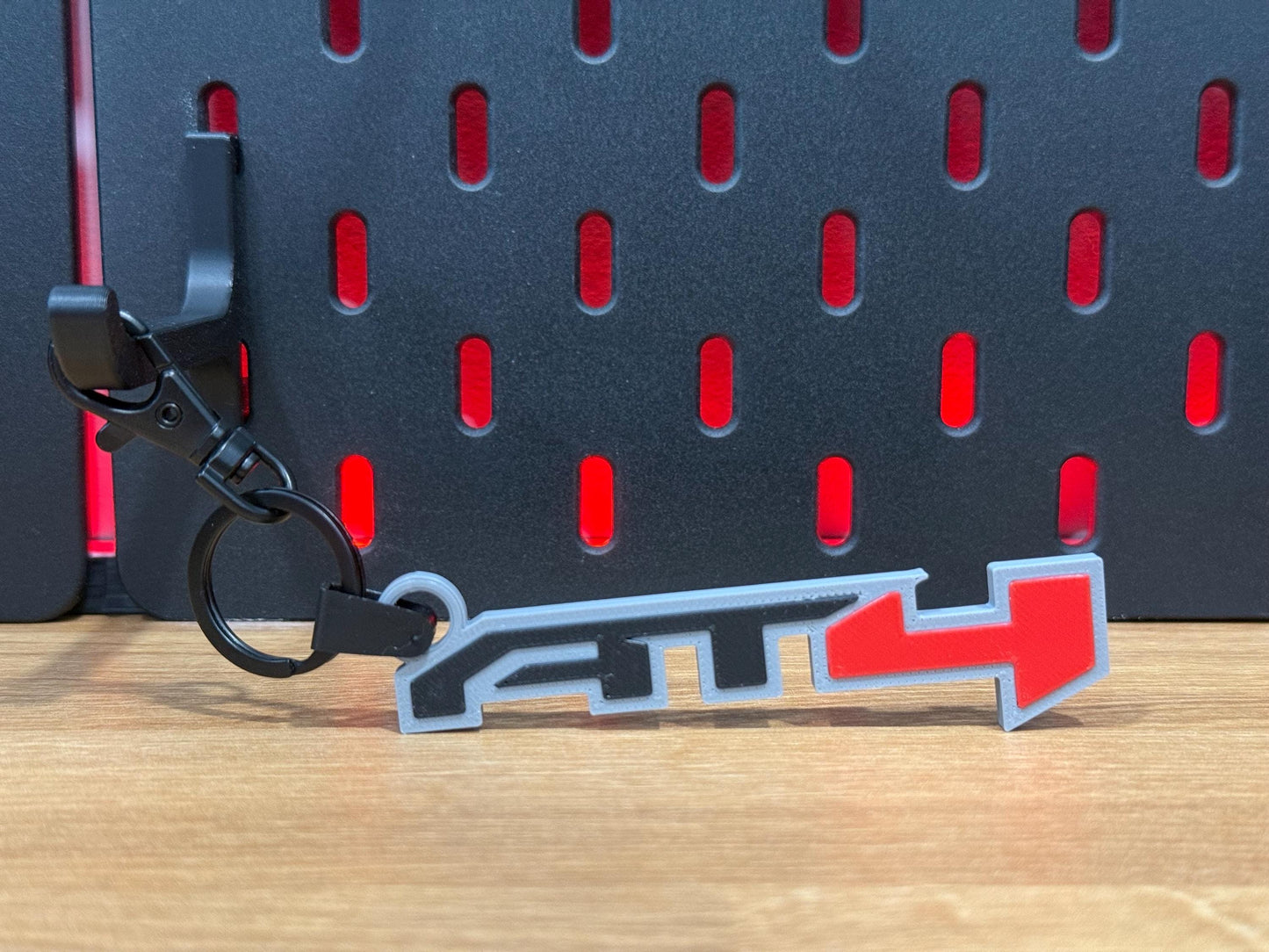 GMC AT4 Logo Keychain (Set of 2) - Glow in the Dark Truck Key Chain