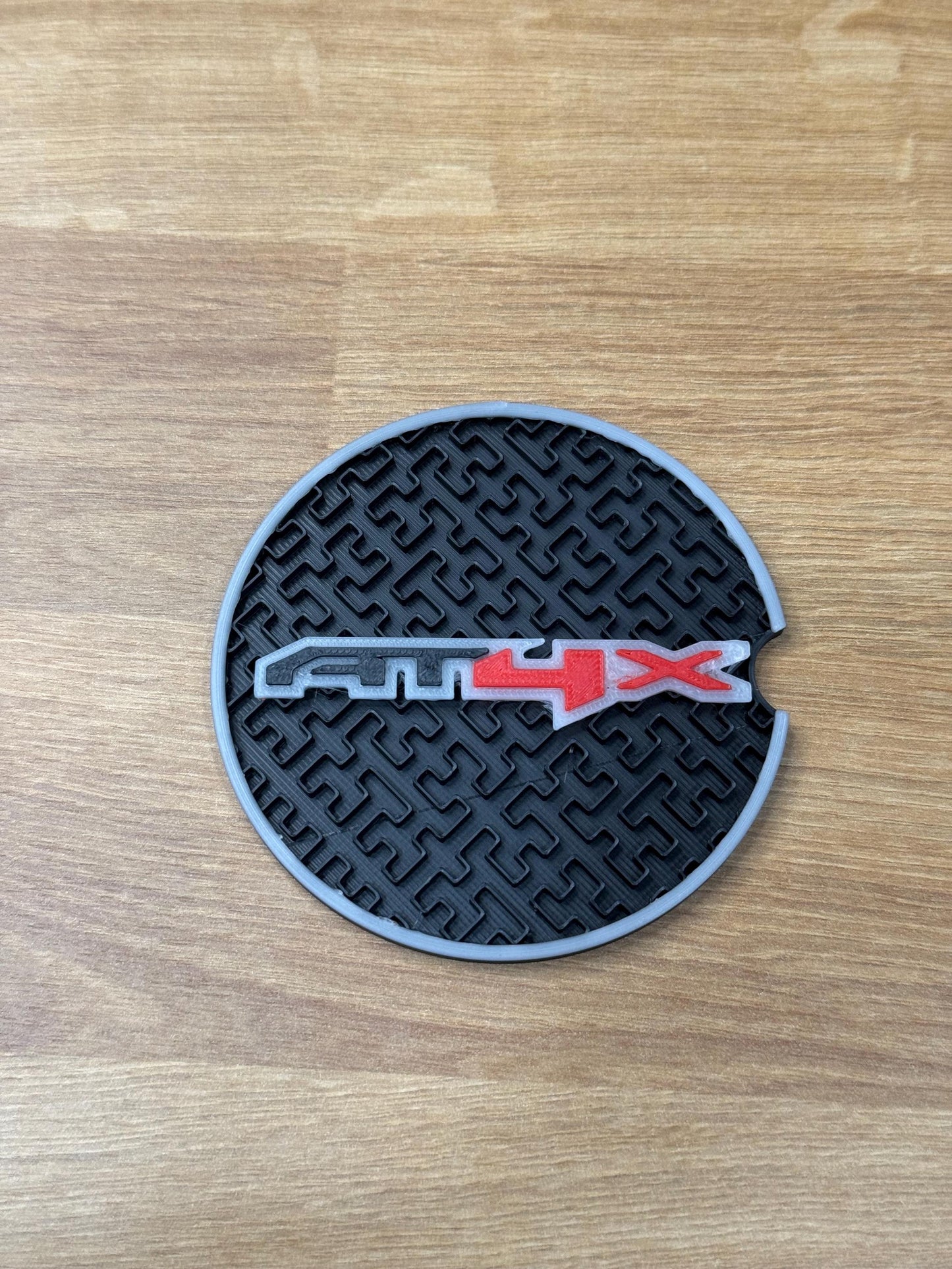 Glow-in-the-Dark Car Coasters for GMC AT4X – Spill-Collecting Design to Protect Your Vehicle. American Made!