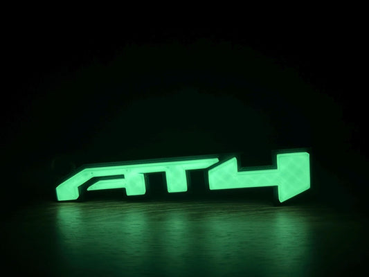 GMC AT4 Logo Keychain (Set of 2) - Glow in the Dark Truck Key Chain