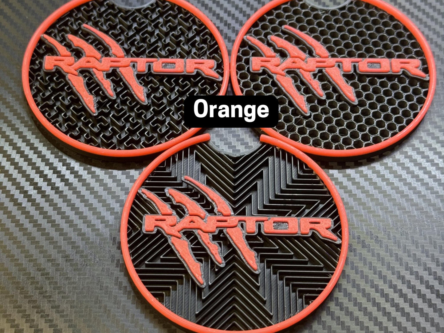 Ford Raptor Coasters: Custom Fit Cup Holder Inserts, Glow or Non-Glow, 2 or 4-Pack